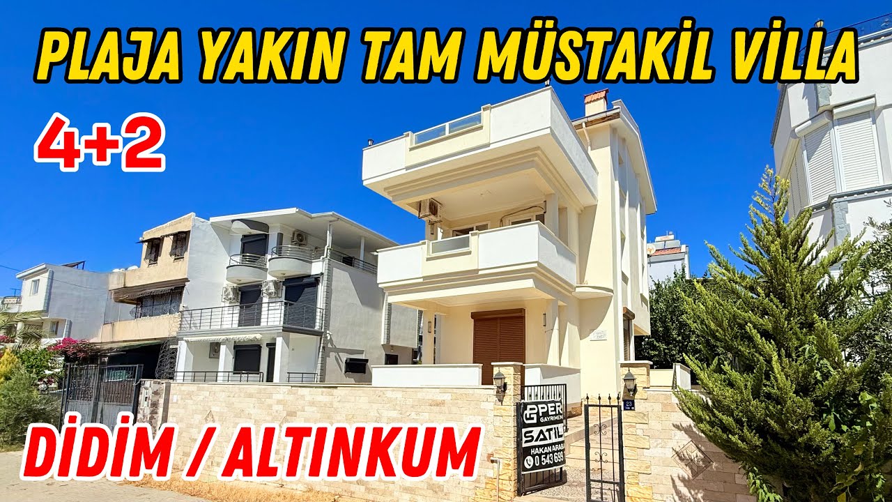 Didim Altınkum’da Satılık Tam Müstakil Eşyalı 4+2 Oldukça Geniş Fiyata Fırsat Villa / No:389