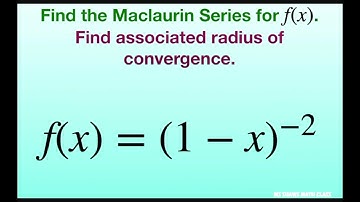 Find the Maclaurin series for f(x) = (1-x)^(-1) and associated radius of convergence