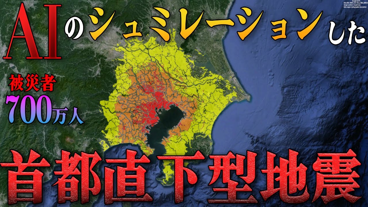 【地図で地政学】AIの考える首都直下型地震。85万の建物が崩壊し火災が発生どうすれば助かるのか？