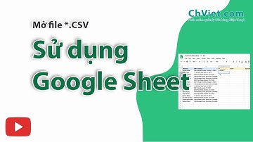 Sử dụng Google Sheet mở file CSV tải về từ chviet