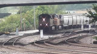 UP #5612 Leads EB Grain Train with Clean AC4400 DPU. Kansas City, MO 10/9/21