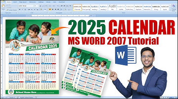 Complete 2025 Calendar Design Tutorial in MS Word 2007 | Calendar Design in MS Word Hindi Tutorial