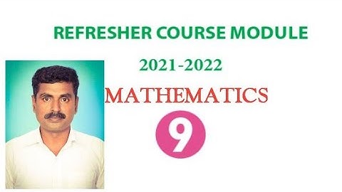 9th maths refresher course module English medium, 9th class maths refresher course module