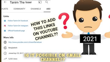 How to add any social media link in youtube channel tutorial 2021 চ্যানেলে যেভাবে লিংক এড করবেন