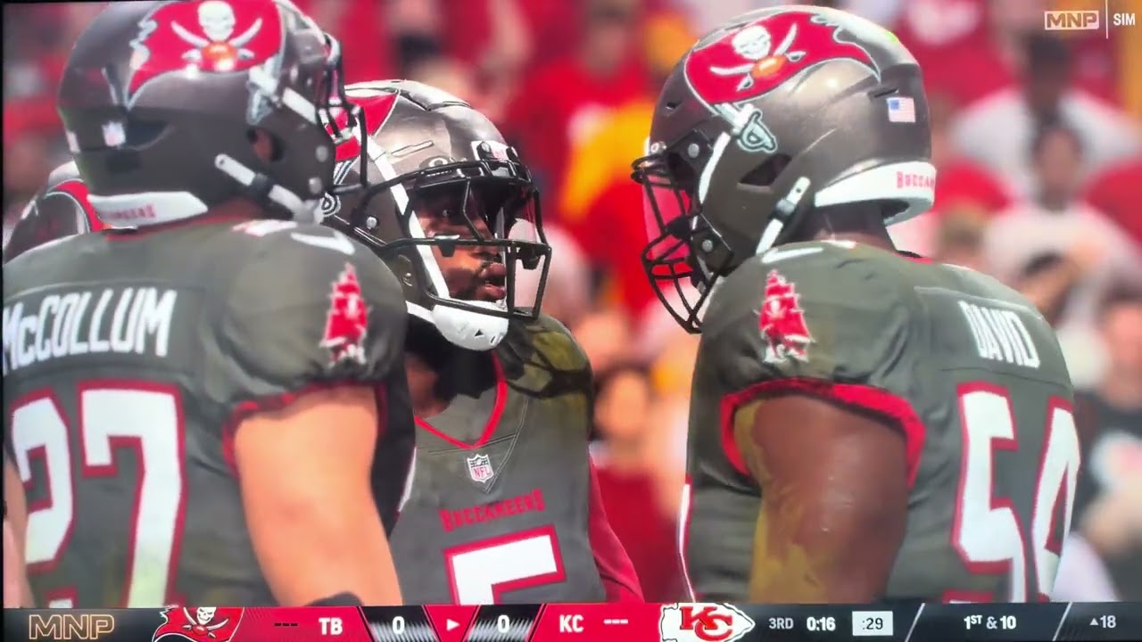 Buccaneers vs Chiefs madden 26 full game 1 minute quarters ￼