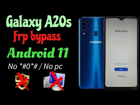 Galaxy A20S (SM-A207F) frp unlock // Samsung a20s Android 11 Google account bypass, without pc *2022