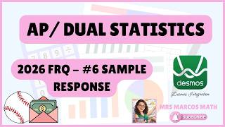 AP Statistics 2026 FRQ - Sample Response #6 - Baseball Salary