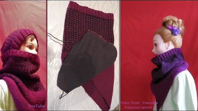 Echarpe-capuche pour enfant au tricot, DIY par Alice Gerfault