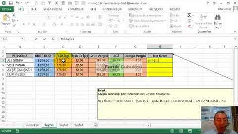 Excel Formül Oluşturma ve Dört İşlem