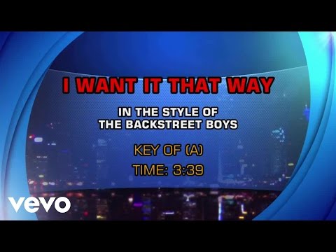 Backstreet Boys - I Want It That Way (Karaoke)