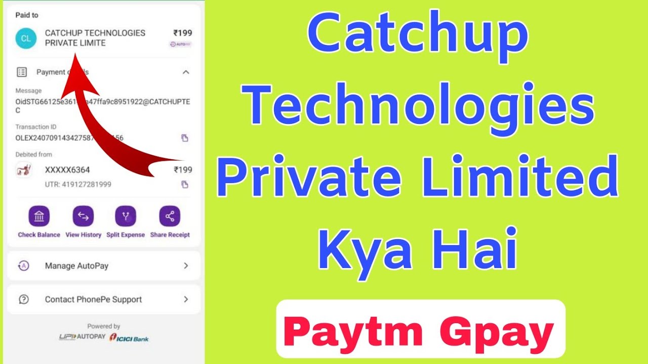 Catchup technologies private limited kya hai Paytm Google pay