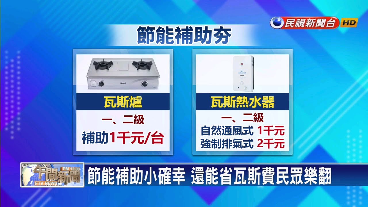 台灣隊長 節能補助換季 瓦斯爐.熱水器登場－民視新聞