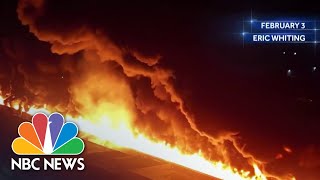 Ohio residents demanding answers after train derailment and burning chemicals