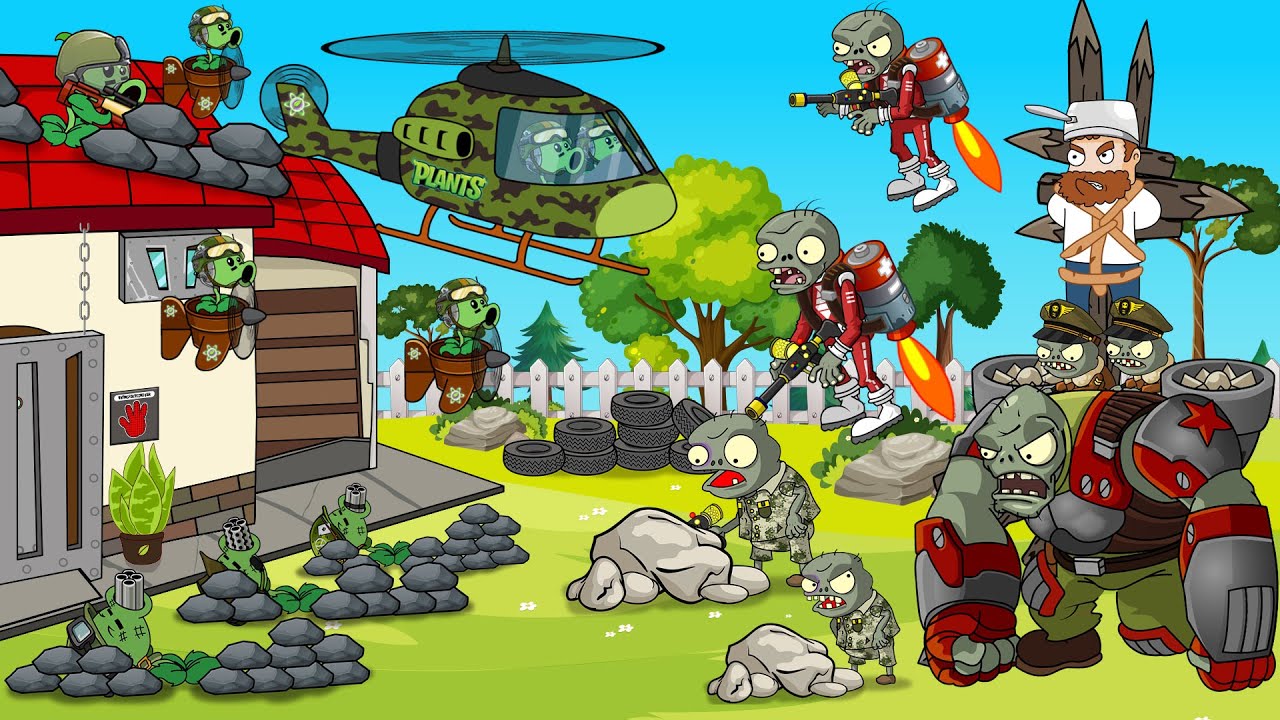 Pvz2 Fusion (plants vs zombies animation) - All Plants vs HEROES ZOMBIES - Who will win? New episode