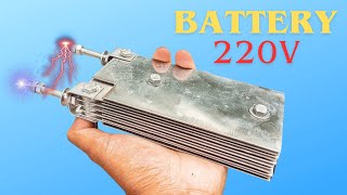 I turned a 1.5 Volt battery into a powerful 220 Volt battery