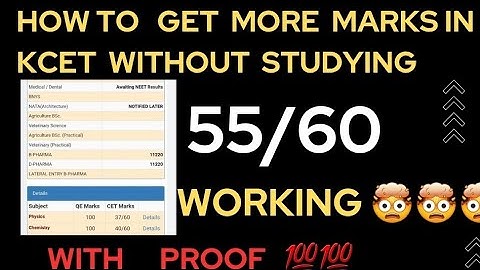 HOW TO EASILY  GET MORE MARKS IN KCET PHYSICS 2023 WITH UR PU MARKS WITHOUT STUDYING#kcet#trending