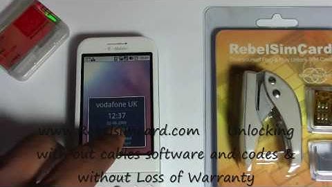 Rebel sim II showing how to unlock HTC Google G1 to use on any network