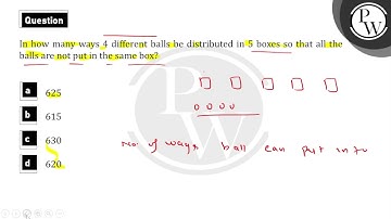 In how many ways \\(4\\) different balls be distributed in \\(5\\) boxes so that all the balls a....