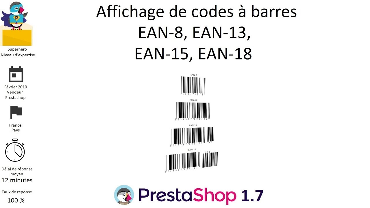 Affichage De Codes Barres Ean 8 Ean 13 Ean 15 Ean 18