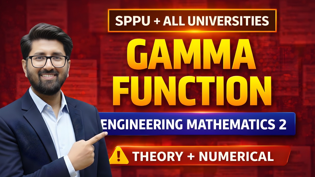 Engineering maths 2 | GAMMA FUNCTION #engineeringmaths2 #sppu # ...