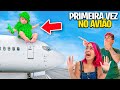 Primeira vez do davi no avio ele chorou 