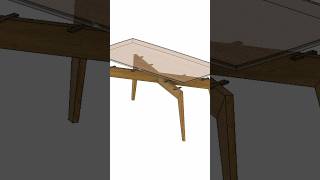 Fusion 360 table assembly #autodesk #3d #design #fusion360 #woodworking #shorts