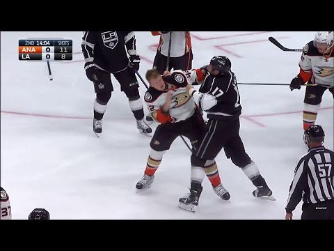 Josh Manson vs Milan Lucic Sep 29, 2015