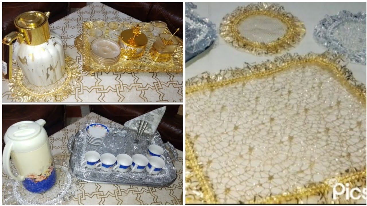 أكثر مشروع مربح💰لسهرات رمضان 2026🌛والعيد بدون تكاليف/سهل ويتباع طاير 😍 مفرش صينية للمنسابات ✨