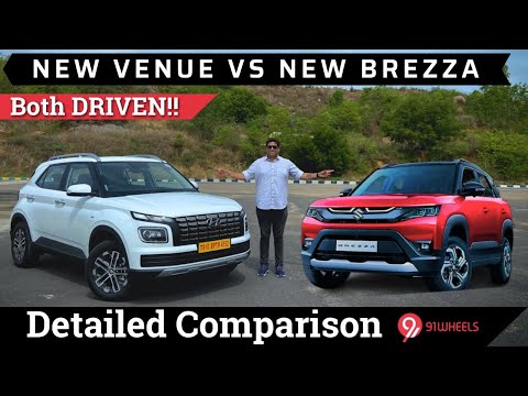 2022 Maruti Brezza vs 2022 Hyundai Venue Comparison || Best Compact SUV || 91Wheels