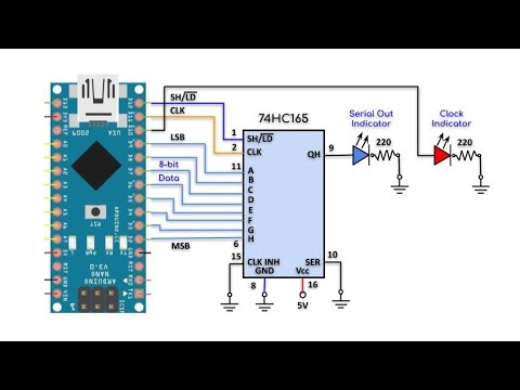 видео: Testing 74HC165 Shift Register