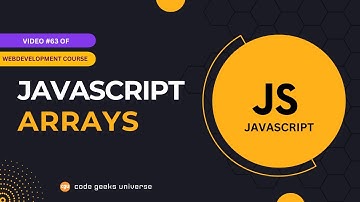 Working with JavaScript Arrays | Full Stack Web Development | Web Development Tutorial #63