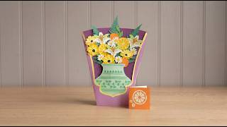 How to make Flower Pop-up Vase 3 l Cricut Paper Craft Tutorial (Step-by-Step)