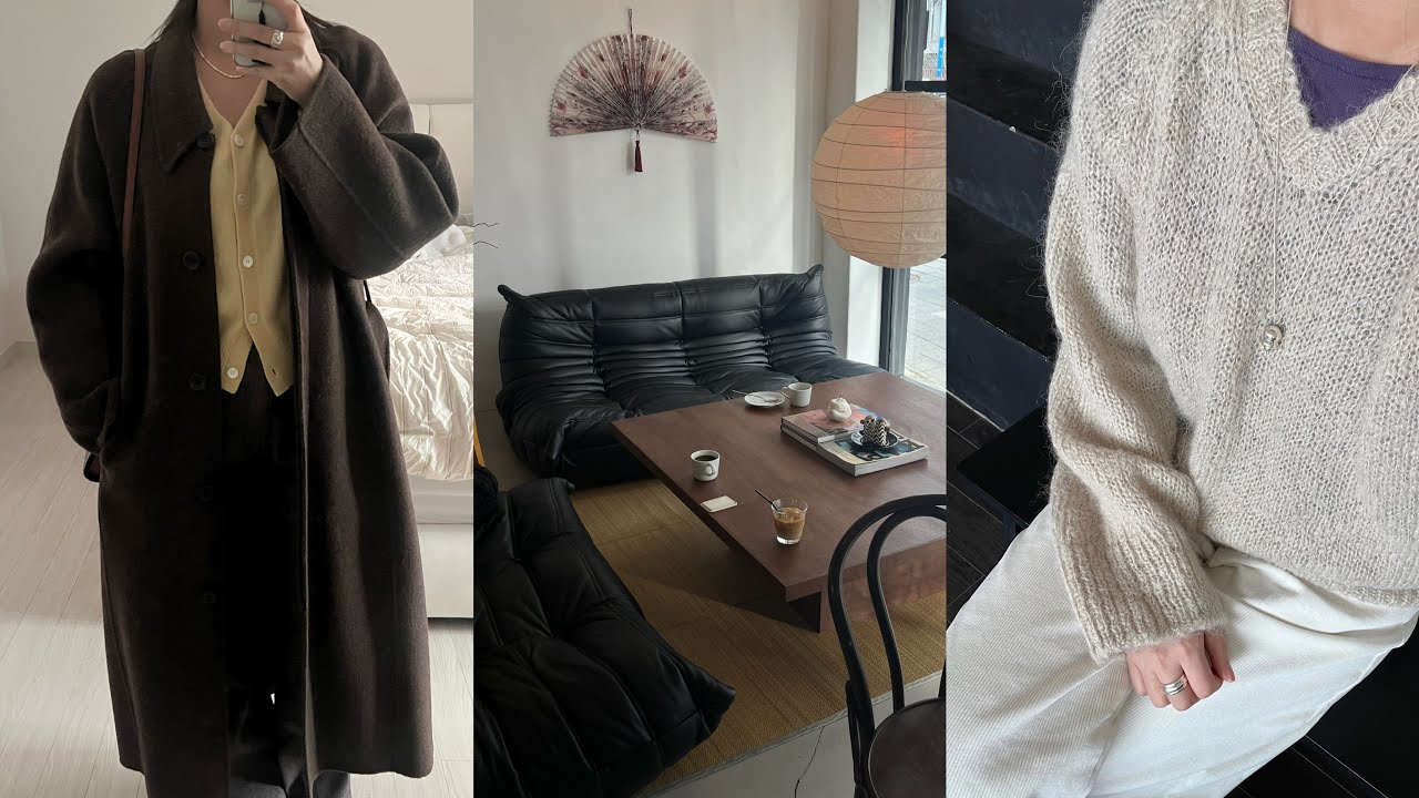 vlog. 1월 일상. 끝나지 않은 겨울 쇼핑템 & 컬러포인트 겨울코디🎨 | 레터 | lo61 | 베이오드 | 커스텀어클락 | 아카이브앱크 | 전포 느좋 신상 카페투어☕️