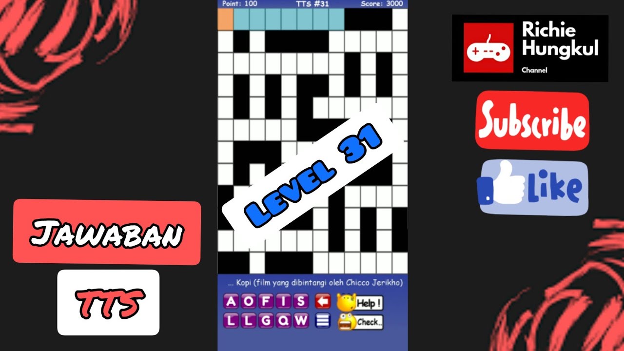 Jawaban Tts Level 31 Youtube