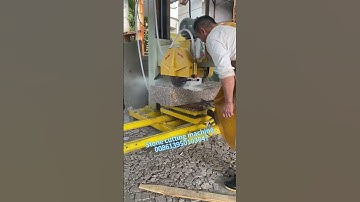 Effective pull-push stone cutting machine for marble granite travertine cornices and window frames