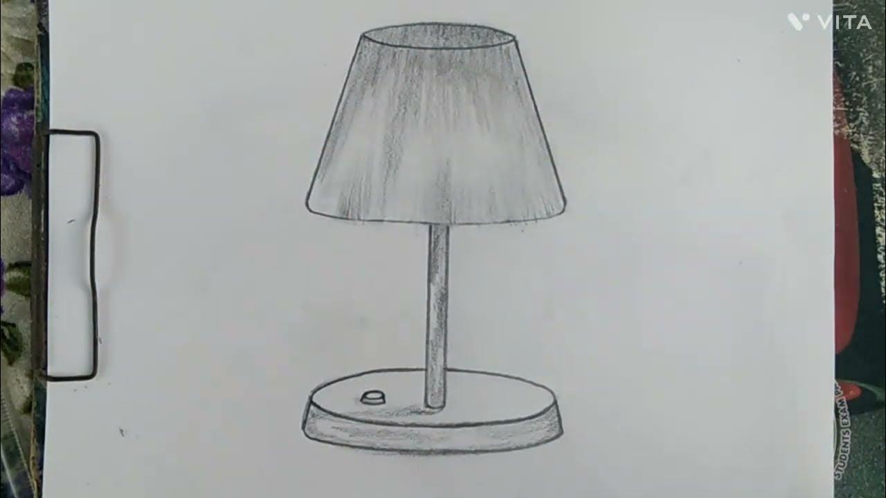 lamp drawing Easy lamp drawing step by step YouTube
