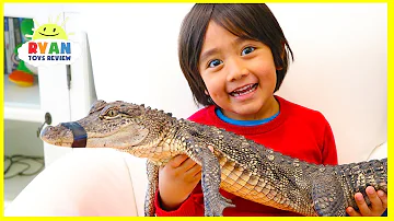 Surprise Ryan with Pet Crocodile!