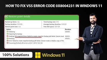 How to Fix VSS error code 0x8004231 in windows 11 | Fix Error 0x8004231f | VSS Error on Windows