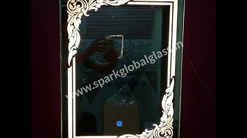 Vertical LED Touch Sensor Mirror Triple Light With Dimmer Option | @sparkglobalglass