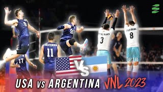 3 HOUR VOLLEYBALL MATCH : USA vs Argentina | VNL 2023 Anaheim
