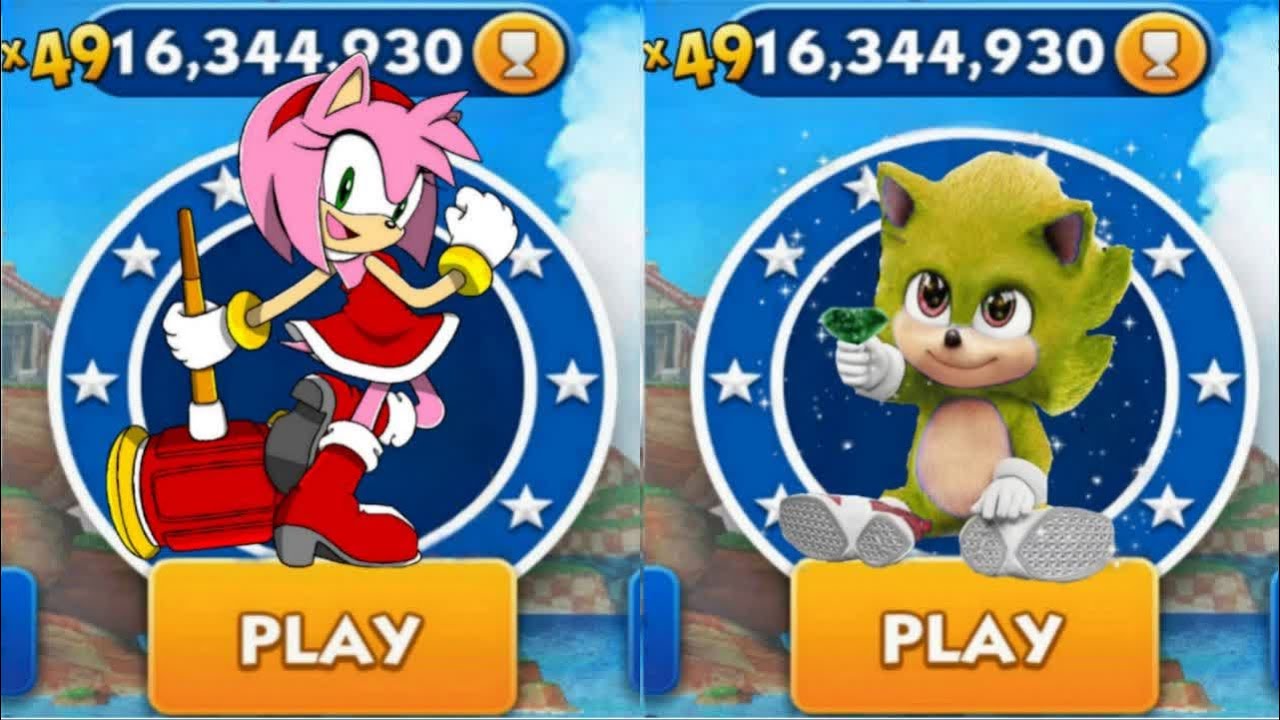 Sonic Dash - Paladin Amy VS Elf Classic Sonic _ Movie Sonic vs All ...