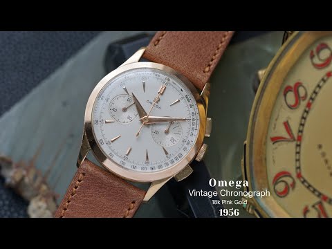 Omega Vintage Ref. 2873 Chronograph 18k Pink Gold 1956