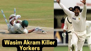 Top 10 Wasim Akram In Swinging Yorkers | Wasim Akram King of Swing