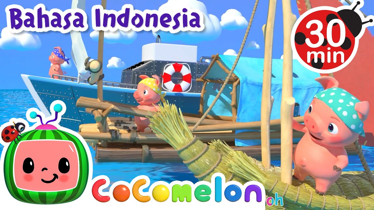 Tiga Babi Kecil Berlayar di Laut🐷 | CoComelon | Kartun dan Lagu Anak | Moonbug Kids Indonesia Tiga Babi Kecil Berlayar di Laut🐷 | CoComelon | Kartun dan Lagu Anak | Moonbug Kids Indonesia