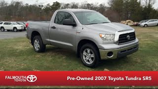 Pre-Owned 2007 Toyota Tundra SR5 Regular Cab 4X4 for sale at Falmouth Toyota, Bourne MA...