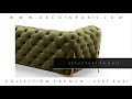 Deco in paris  canap chesterfield velours beige dor  carmen