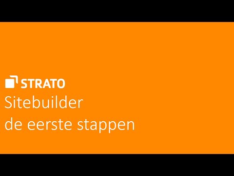 De eerste stappen met Sitebuilder | STRATO Tutorial