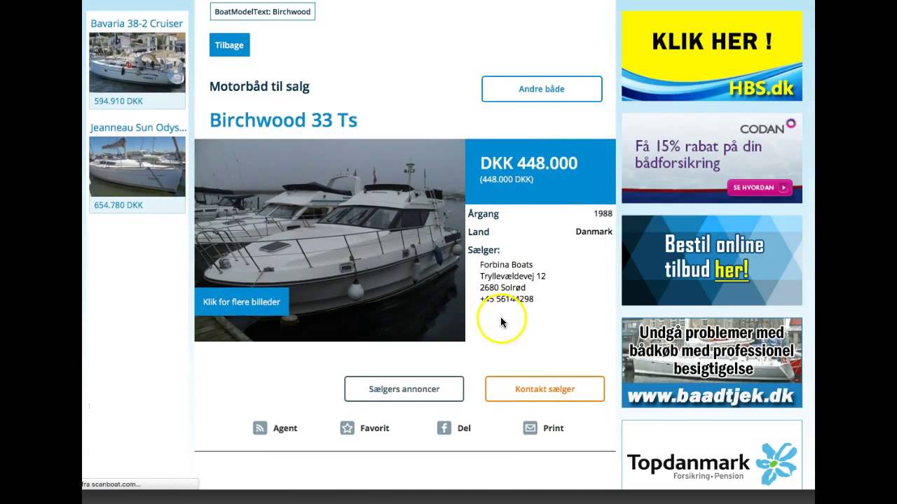 Hvordan finder jeg en Birchwood 33 - scanboat guide