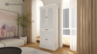FUFU&GAGA Tall Storage Cabinet installation steps | FUFU&GAGA