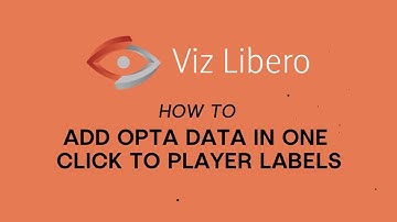 Viz Minute - How to add Opta data to player labels in Viz Libero